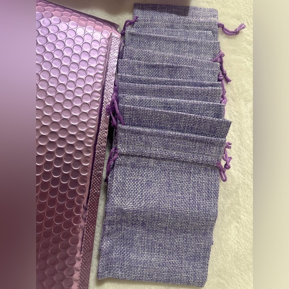LAST SET Purple Metallic Bubble Mailers, Purple Burlap Bags, & Thank You Cards - Picture 4 of 5